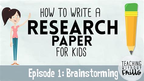 The population mean grade is not 70%. How to Write a Research Paper for Kids | Episode 1 ...