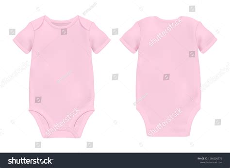 Vector Realistic Blue Blank Baby Bodysuit Stock Vector Royalty Free