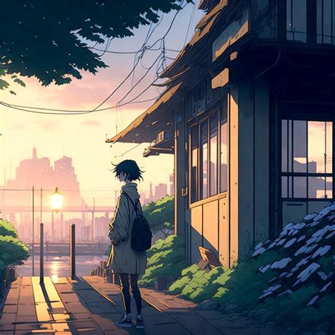 Premium Ai Image Anime Sad Alone Girl Scene