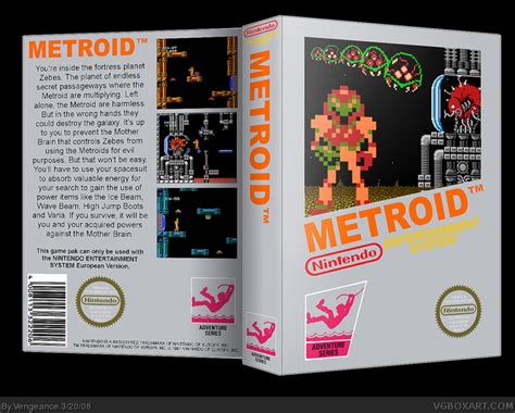 Metroid NES Box Art Cover by Vengeance