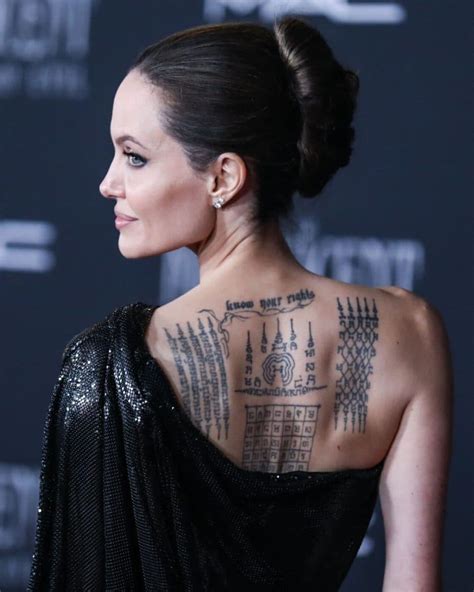Angelina Jolie Et Ses Tatouages Magazine Tarawa Lifestyle