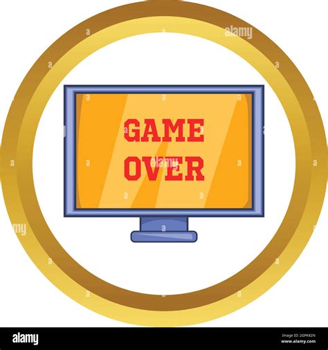 Game Over Screen Vector Icon Stock Vector Image And Art Alamy