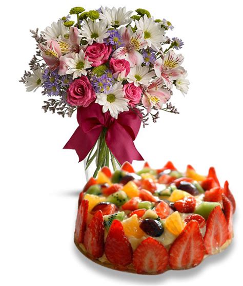 Un piccolo regalo per un grande giorno. Torta alla Frutta con Bouquet Beautiful | Consegna Torta a ...