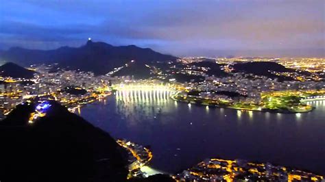 Brazil Rio De Janeiro Night Scene From Sugar Loaf Youtube