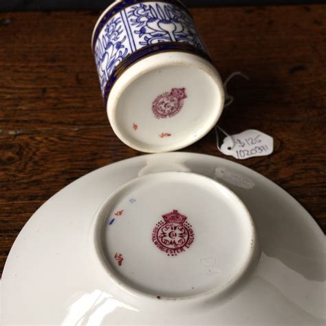 Royal Worcester Royal Lilly Pattern Demitasse And Saucer 1906 Moorabool Antiques Galleries