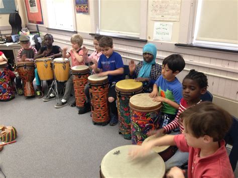 Our special music class for toddlers and kids is very cost effective. #IAAmusicVT Kids enjoying World Drumming/Drum Circle in Mr M's music classroom. Loud fun! #bsdvt ...