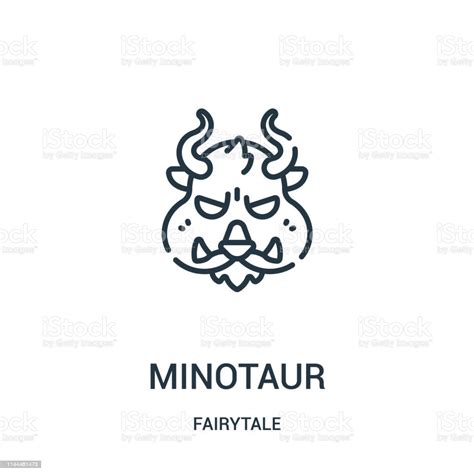 Minotaur Icon Vector From Fairytale Collection Thin Line Minotaur