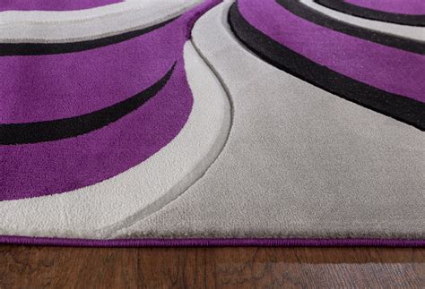 Purple Swirls Hand Carved Soft Living Room Area Rug Homemartgoods