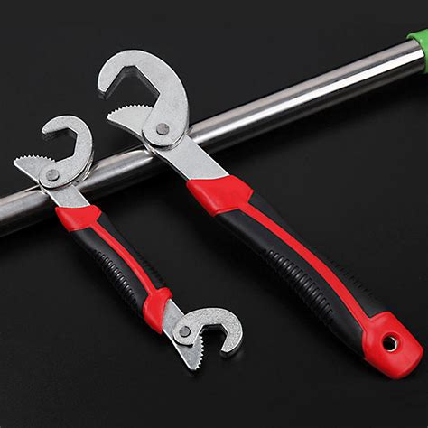 2pcs Universal Quick Snap And Grip Adjustable Wrench Spanner Multi