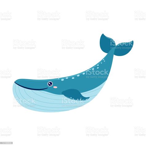 Vector Illustration Of A Whale Underwater World Marine Life Stock