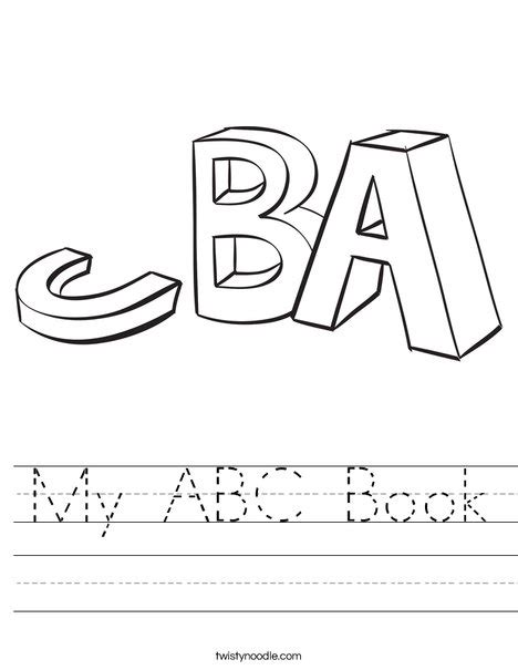 Make those stencils and templates for your art projects, scrapbooks, bulletin. My ABC Book Worksheet - Twisty Noodle