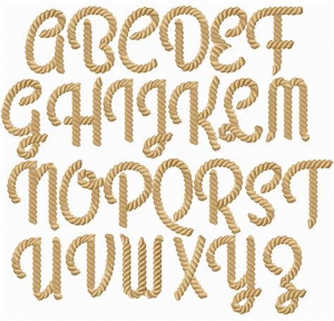 Rope Embroidery Font Planet Applique Inc