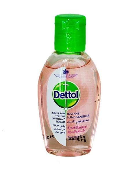 Dettol instant hand sanitizer mampu membunuh kuman secara cepat tanpa perlu dibilas, memberi juga tersedia di: Dettol Hand Sanitizer Floral 50ml