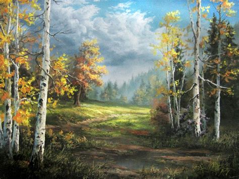 Birch Trees After The Storm Oil Painting By Kevin Hill