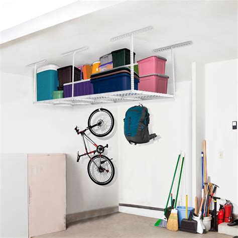 Fleximounts 3x8 Overhead Garage Storage Rack Adjustable Ceiling Storage