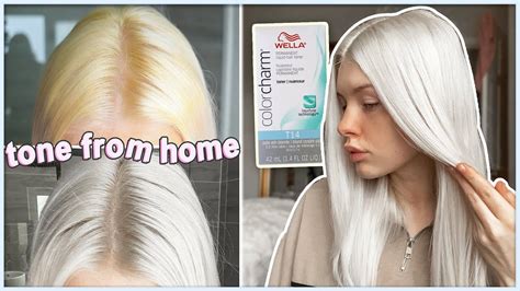 How To Tone Platinum Blonde Hair At Home Wella T Bye Yellow