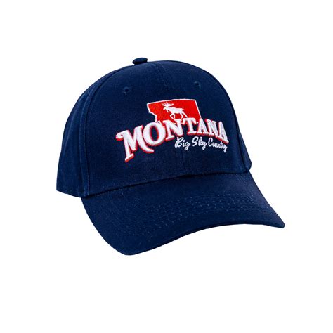 Navy Moose Big Sky Country Montana Baseball Hat By The Hamilton Group