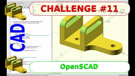 Cad Challenge 11 Openscad Tutorial Version Youtube