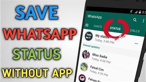 Whatsapp status viewer is a free android app enables the user to view photos and videos of whatsapp status which have been seen. HOW TO SAVE WHATSAPP VIDEO/STATUS IN GALLERY WITHOUT ANY ...