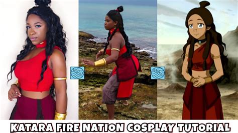 Katara Cosplay And Makeup Tutorial Katara Fire Nation Cosplay Tutorial Halloween Ideas 2020