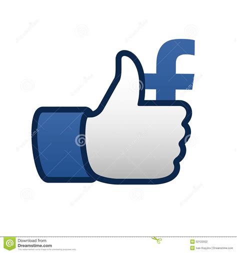 Facebook Like Thumbs Up Symbol Icon Editorial Photography