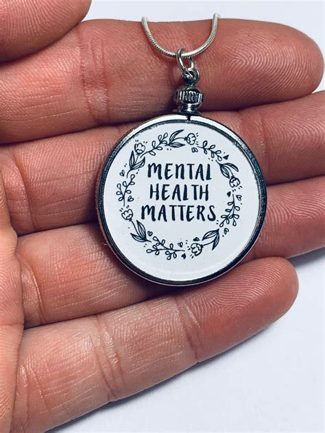 Awareness Necklace Mental Health Matters Pendant Self Care Etsy