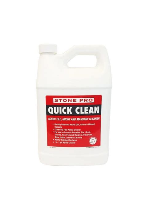 Stone Pro Quick Clean Concentrate Acidic Tile Grout And Masonry Cleaner