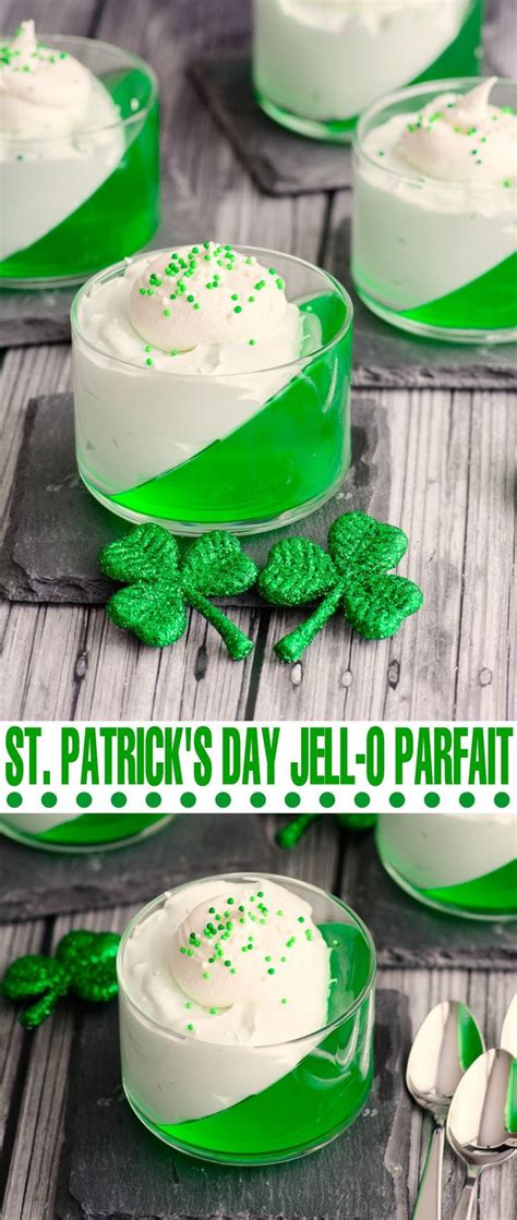 St. Patrick's Day Jello Parfait | Recipe | St patricks day ...