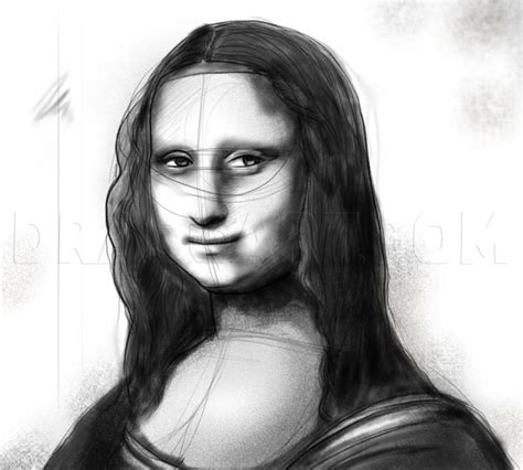 How To Draw Mona Lisa Step By Step Drawing Guide By Dawn Dragoart