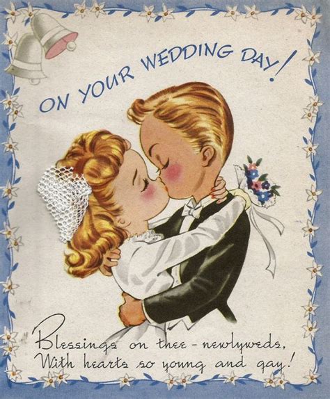 Formal wedding card messages if you don't have a close tie to the bride or groom, it's best to choose a more formal message for your wedding card. Vintage wedding congratulations card newlyweds bride groom ...