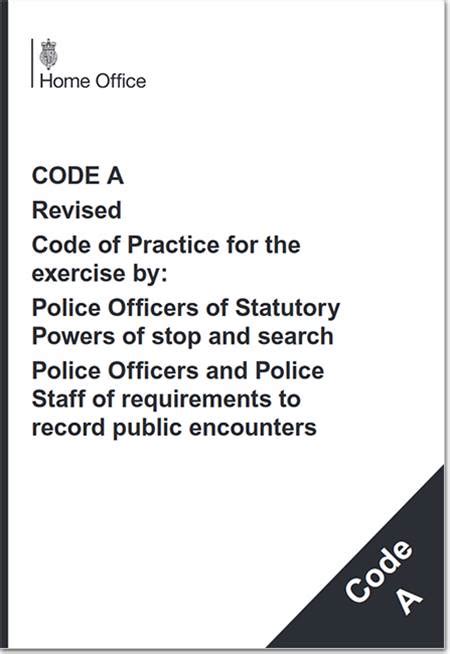 Police And Criminal Evidence Act 1984 Pace Code A Revised Code Of