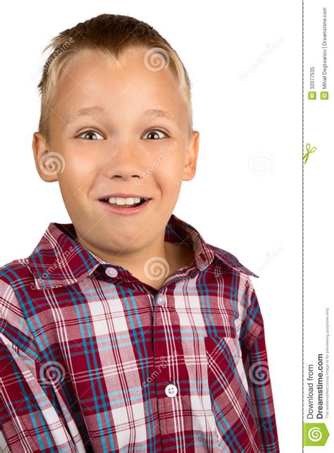 Mischievous Young Boy Stock Image Image Of White Isolated 32077535