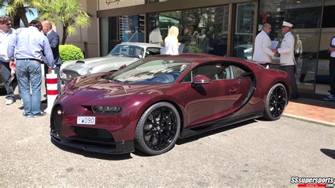8 Carbon Red Bugatti Chiron Spotted Monaco Front Side Angle Sssupersports