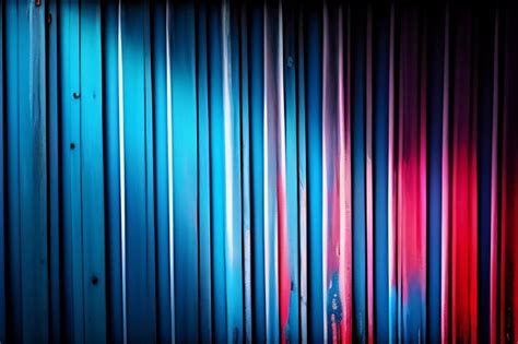 Free Ai Image A Blue And Red Wall Is Covered In Blue And Red Stripes