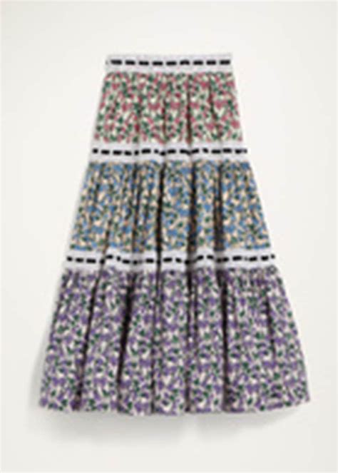 Marc Jacobs Runway Tiered Prairie Skirt With Lace Trim Bergdorf Goodman