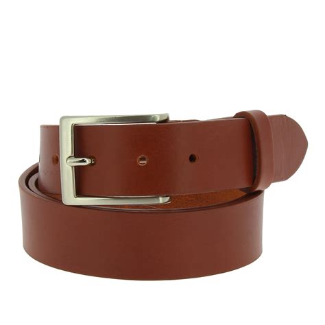Vegetable Tanned Leather Belt With Classic Metal Buckle The Leather
