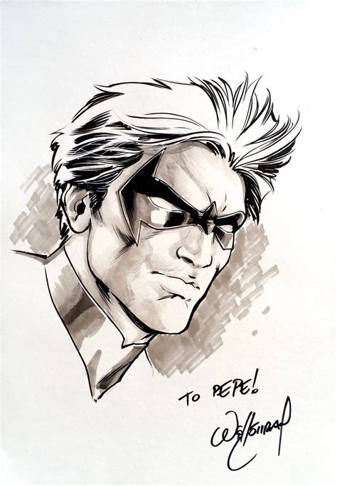 Nightwing By Will Conrad In Pepe Caldelass New Teen Titans Sketches