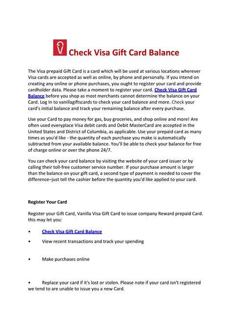 Got a visa gift card.turn it into a debit card. Check Visa Gift Card Balance by Vanilla Giftcards - Issuu