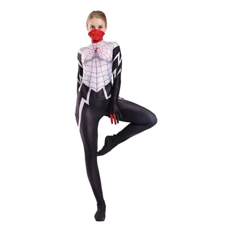 3d Print Spider Gwen Stacy Spandex Lycra Zentai Spiderman Costume For Halloween Cosplay Female