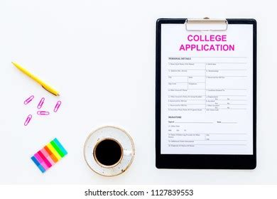 Apply College Empty College Application Form Stock Photo Shutterstock