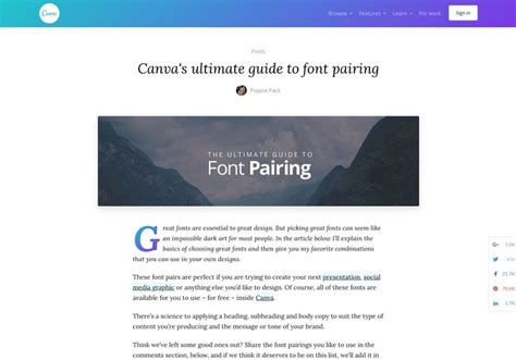 Canvas Ultimate Guide To Font Pairing Font Pairing Font Canva
