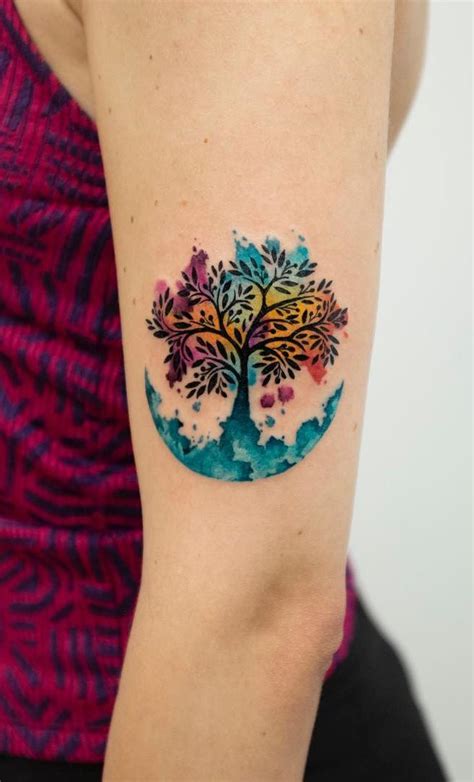 Beautiful Watercolor Tree Tattoo © Tattoo Artist Koray KaragÖzler Dream