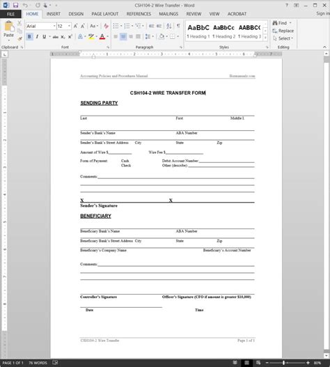 Fill out, securely sign, print or email your wire transfer blank template form instantly with signnow. Wire Transfer Request Template