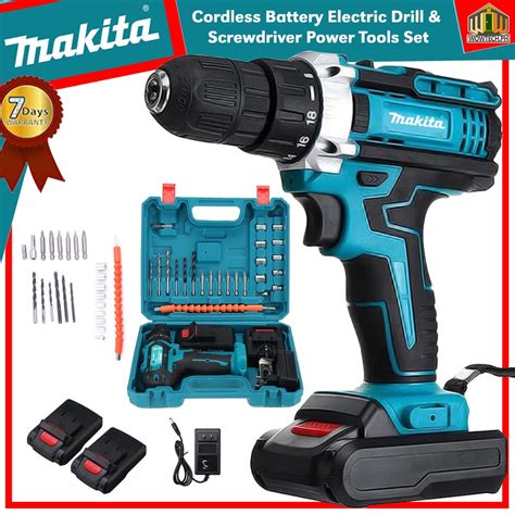 makita cordless drill electric drill cordless impact drill power tools set screw wireless hammer