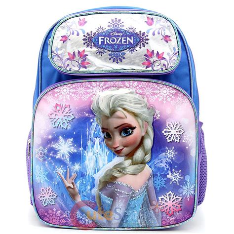 Disney Frozen Elsa Large School Backpack 16 Girls Book Bag Ice