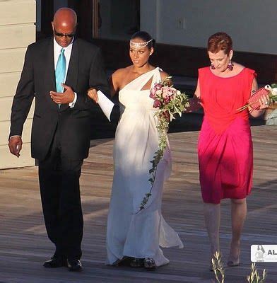 Where did she get her family values. Alicia Keys escorted down the aisle by her parents wore an ...