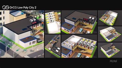 Low Poly City 20 Asset Pack With Interior Assets Modular Stylized