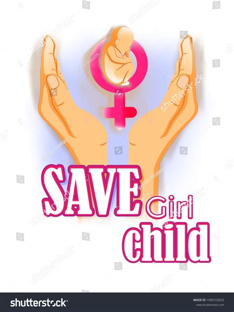 Vector Illustration Concept Save Girl Child Stock Vector Royalty Free