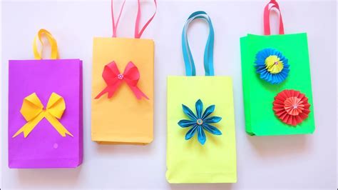 How To Make A Paper Bag Easy Paper Bag T Bag Making Diy Paper