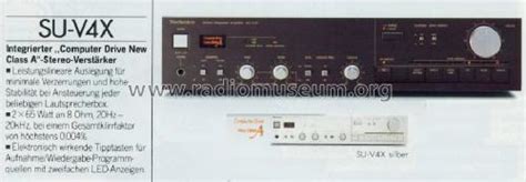 stereo integrated amplifier su v4x ampl mixer technics brand